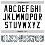 Custom Name Number Mesh Throwback Football Jersey for Personalized Team - White Silver Black Personalized White Silver-Black
