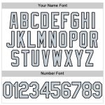 Custom Name Number Performance Vapor Golf Polo Shirt in White Silver-Black - Personalized Team Apparel Personalized White