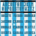 Custom Soccer Jersey with Personalized Name & Number - White Sky Blue Black Stars & Squares Sublimation Team Uniform Personalized