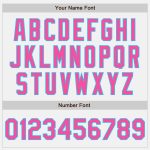 Custom Personalized Pink Sky Blue Baseball Jersey with Pinstripe Design - Authentic Team Name and Number Personalized White