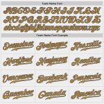 Custom Name and Number Baseball Jersey - Personalized Gray and Gold Team Jersey in White Steel Personalized White Steel Gray-Old