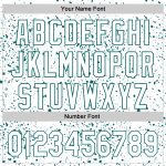 Custom Name and Number Authentic Baseball Jersey with Personalized 3D Teal Ink Splatter Design - Unique Team Apparel Personalized