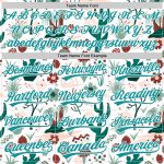 Personalized Cactus Festival Jersey with Custom Name & Number, White Teal 3D Pattern Baseball Jersey Personalized White Teal