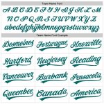 Custom Name and Number Baseball Jersey - Personalized 3D Teal Line Design in White, Authentic Team Colors Personalized White