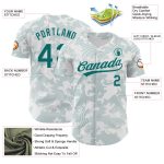 Custom Name and Number Baseball Jersey - Personalized 3D Teal Line Design in White, Authentic Team Colors Personalized White