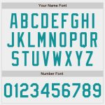 Custom Team Name Number Personalized White Teal Baseball Jersey - Authentic Design Personalized White Teal Authentic Baseball