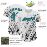 Custom Name and Number Personalized Baseball Jersey with Teal-Black 3D Pattern Abstract Design - Authentic Style Personalized