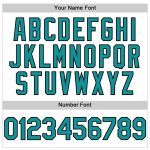 Personalized Twinkle Star 3D Pattern Gradient Baseball Jersey with Custom Name & Number - Authentic Teal-Black Design Personalized