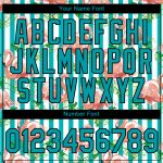 Custom Tropical Hawaii Flamingo Performance T-Shirt with Name and Number, Personalized Teal-Black 3D Pattern Design Personalized