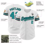 Custom Name and Number Personalized Teal-Black Baseball Jersey - Authentic Team Gear Personalized White Teal-Black Authentic