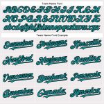Custom Name and Number Personalized Teal-Black Baseball Jersey - Authentic Team Gear Personalized White Teal-Black Authentic