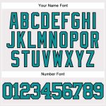 Custom Name and Number Personalized Teal-Black Baseball Jersey - Authentic Team Gear Personalized White Teal-Black Authentic