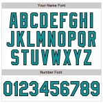 Custom Name Number Baseball Jersey - Personalized Teal Black Authentic Raglan Sleeves Personalized White Teal-Black Authentic
