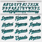 Custom Two Tone Bomber Jacket with Name and Number - Personalized White Teal-Black Varsity Letterman Full-Snap Style Personalized