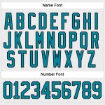 Custom Name and Number Hockey Jersey in White Teal-Black Lace Neck - Personalized Team Apparel Personalized White Teal-Black
