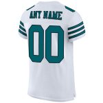 Personalized Teal-Black Mesh Football Jersey for Men and Women - Authentic Design Personalized White Teal-Black Mesh Authentic