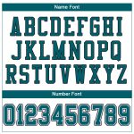 Custom Football Jersey with Name and Number - Personalized Teal-Black Mesh White Team Jersey Personalized White Teal-Black