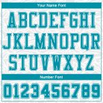 Custom Basketball Jersey with Name and Number, Personalized White Teal Color Block Round Neck Sublimation Suit Personalized