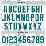 Custom Name & Number Unisex Softball Jersey - Personalized Teal-Gray 3D Pattern Two-Button Design Personalized White Teal-Gray