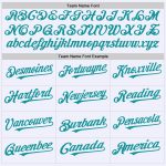 Custom Name Number Baseball Jersey - Personalized White Teal Mesh Authentic Throwback Team Jersey Personalized White Teal