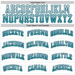 Customizable Baseball Jersey with Team Name & Number, White Teal-Navy Authentic Drift Fashion Personalized White Teal-Navy