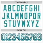 Customizable Baseball Jersey with Team Name & Number, White Teal-Navy Authentic Drift Fashion Personalized White Teal-Navy
