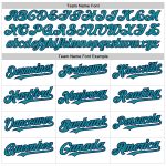 Custom Teal-Navy Personalized Baseball Jersey with Name and Number - Authentic White Raglan Sleeves Personalized White Teal-Navy