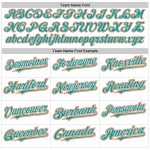 Custom Name and Number Personalized Baseball Jersey in White Teal-Orange Authentic Raglan Sleeves Personalized White Teal-Orange
