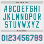 Customizable Teal-Pink Baseball Jersey with Name & Number | Personalized Authentic Team Gear Personalized White Teal-Pink