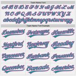 Personalized Authentic Baseball Jersey in Teal and Pink - Custom Design, Perfect Gift Personalized White Teal-Pink Authentic