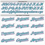 Custom Name and Number Baseball Jersey - Personalized White Teal-Pink Authentic Raglan Sleeves Personalized White Teal-Pink