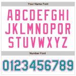 Custom Name and Number Baseball Jersey - Personalized White Teal-Pink Authentic Raglan Sleeves Personalized White Teal-Pink