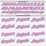 Custom Name and Number Personalized Baseball Jersey - White Teal Pink Sleeveless Authentic Team Gear Personalized White Teal-Pink