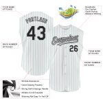 Custom Name and Number Personalized Black Teal Pinstripe Baseball Jersey - Authentic Sleeveless Team Jersey Personalized