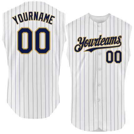 Custom Name Number Baseball Jersey - Personalized Authentic Black Gray White Teal Pinstripe Sleeveless Personalized White