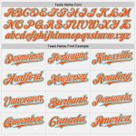 Custom Name and Number Softball Jersey Personalized Unisex Two-Button Teal Pinstripe Orange 120% Polyester Personalized White