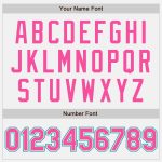 Custom Name and Number Personalized Baseball Jersey Pink White Teal Pinstripe Authentic Personalized White Teal Pinstripe