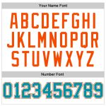 Custom Basketball Jersey with Personalized Name and Number, White Teal Pinstripe, Orange Detail Personalized White Teal Pinstripe