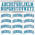 Custom Name Number Basketball Jersey Personalized Teal Purple Pinstripe Authentic Team Apparel Personalized White Teal Pinstripe
