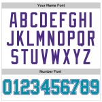 Custom Name Number Basketball Jersey Personalized Teal Purple Pinstripe Authentic Team Apparel Personalized White Teal Pinstripe