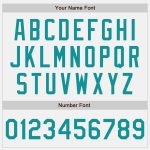 Custom Name and Number Personalized Unisex Softball Jersey - White Teal Two-Button Design Personalized White Teal Two-Button