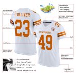 Personalized Orange Texas Football Jersey with Custom Name & Number - Mesh Authentic Team Apparel Personalized White Texas