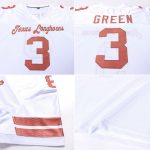 Personalized Orange Texas Football Jersey with Custom Name & Number - Mesh Authentic Team Apparel Personalized White Texas
