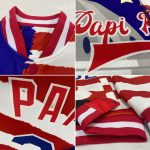 Personalized American Flag Bomber Jacket with 3D Congress Building Design, Custom Name & Number, Varsity Full-Snap Style