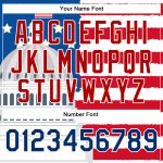 Personalized American Flag Bomber Jacket with 3D Congress Building Design, Custom Name & Number, Varsity Full-Snap Style