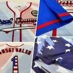 Personalized USA Flag Baseball Jersey Custom Name Number 3D Red-Black Authentic Fashion Team Apparel Personalized White USA