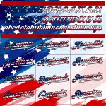Personalized USA Flag Baseball Jersey Custom Name Number 3D Red-Black Authentic Fashion Team Apparel Personalized White USA