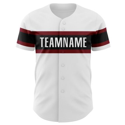 Customizable Vintage USA Flag Baseball Jersey with Black-Maroon Design - Personalized Name and Number Personalized White
