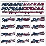 Custom Name Number Vintage USA Flag Baseball Jersey - Navy Raglan Sleeves - Personalized Team Apparel Personalized White