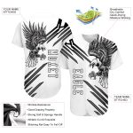 Personalized 3D Eagle Baseball Jersey - Authentic White and Black Jersey Personalized White White-Black 3D Eagle Authentic